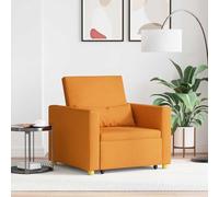 Drainlyn Canapé-lit extensible simple jaune foncé 90 x 165 x 87 cm Tissu avec cadre en acier Fonction de couchage 3 en 1 pour salon, bureau, coin lecture, assise détendue