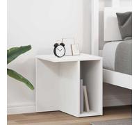 Drainlyn Lot de 2 tables d'appoint blanches en bois - 37 x 32 x 40 cm - Pour salon, chambre à coucher, bureau, étagère avec espace de rangement pour canapé, lit, coin moderne
