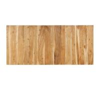 Drainlyn Tête de lit 180 cm en bois d'acacia massif, dossier stable avec montage mural, rembourrée pour plus de confort, tête de lit pour lit double, chambre à coucher, design industriel moderne