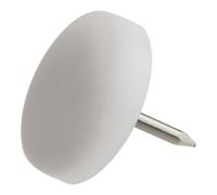 Dransfeld DRANSFELD, patin rond, diamètre 18 mm à enfoncer plastique blanc Quantité:100