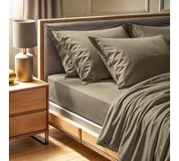 Drap ajusté Simple 100% Coton renforcé (100 x 200 + 30 cm), Beige, 155 Fils | Lavable en Machine à 30 °C | Doux et Durable pour Un Sommeil Confortable