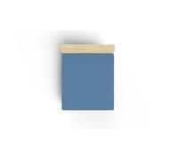 Drap ajusté XL de qualité supérieure - 100% Coton - 100 x 200 + 40 cm - 155 Fils - Lavable en Machine à 30 °C - Couleur Bleue élégante pour Plus de Confort