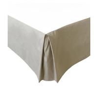 Drap cantonnière pour lit, Jupe de lit en toile coton | Multicolore, plusieurs tailles, for une utilisation au lit à la maison(Khaki,180x220x35cm)