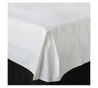 Drap cantonnière pour lit, Jupe de lit en toile coton | Multicolore, plusieurs tailles, for une utilisation au lit à la maison(White,150x200x35cm)