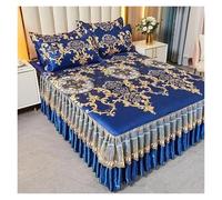 Drap-cendrillon pour lit, Ensemble jupe de lit 3 pièces multicolore multiple(Color 2,3 pcs 200x220cm)