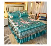 Drap-cendrillon pour lit, Ensemble jupe de lit 3 pièces multicolore multiple(Color 7,3 pcs 150x200cm)