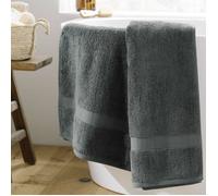 Drap de bain - DOUCEUR D'INTÉRIEUR - Anthracite - 90 x 150 cm - 600 g/m² - Coton peigné