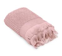 Drap de bain jacquard 550 g/m² 95x140 cm TETHYS micro-coton rose