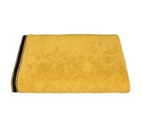 Drap de bain ""Joia"" coton jaune moutarde 100x150cm - Atmosphera createur d'interieur