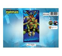 Drap de bain - TORTUES NINJA - 140x70 cm - Coton - Bleu et multicolore - Lavable