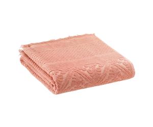 Drap de bain uni Vivaraise Zoe Rose 100x180 cm