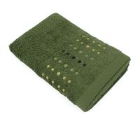 Drap de douche 70x140 cm 100% coton 550 g/m2 PURE POINTS Vert Kaki