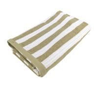 Drap de douche 70x140 cm coton collection EFFICIENCE STRIPES vert olive