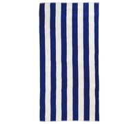 Drap de plage à rayures 75x150 cm 100% coton collection ELBE bleu