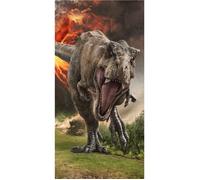 Jerry Fabrics Drap De Plage en Coton Jurassic World Volcan - 70 X 140 Cm - Vert