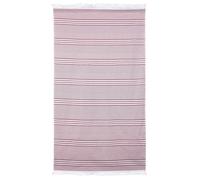 Drap de plage Fouta 100x180 cm 100% coton 290 g/m² JESOLO Rayures Rouge
