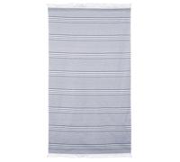 Drap de plage Fouta 100x180 cm 100% coton 290 g/m² VULCANO Rayures Bleu