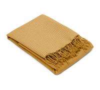 Drap de plage NID D'ABEILLE 100x200 cm coton 230 g/m² jaune Curry