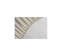 Lovely Home Drap housse 100% coton 140 x 190 cm bonnet 30 cm Beige clair