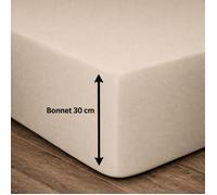 Drap housse - 100% coton - 140 x 190 + Bonnet 30 cm - LOVELY HOME