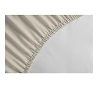 Lovely Home Drap housse 100% coton 140 x 190 cm bonnet 30 cm Beige clair