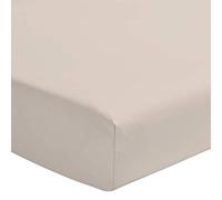 Drap Housse 100% Coton 160x200 cm - Beige Ivoire - Bonnet 30 cm - Doux, Respirant, Lavable - Home linge passion