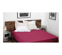 Drap Housse 100% Coton 160x200 cm - Fuchsia - Bonnet 30 cm - Doux, Respirant, Lavable - Home linge passion