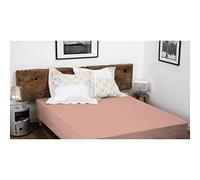 Drap Housse 100% Coton 160x200 cm - Rose - Bonnet 30 cm - Doux, Respirant, Lavable - Home linge passion