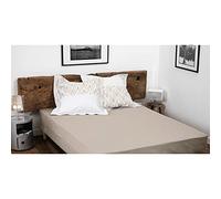 Drap Housse 100% Coton 180x200 cm - Beige Ivoire-Bonnet 30 cm - Doux, Respirant, Lavable - Home linge passion