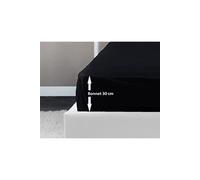 LOVELY HOME Drap Housse 100% coton 180x200x30 cm noir