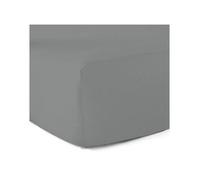 Drap-housse 100% Coton 57 Fils Gris - 80 x 200 cm - Bonnet 30 cm