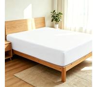 Drap-Housse 100% Coton égyptien Uniquement, 400 Fils au Pouce carré, Poche Profonde de 40,6 cm, teintures résistantes au rétrécissement et Tissage satiné Doux et Soyeux pour la Maison et l'hôtel