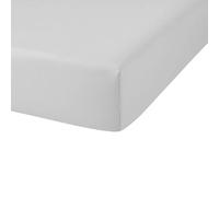 Drap housse en percale de coton Today - Zinc - 90x190 cm - Gris - Naturelle - Chambre