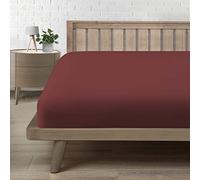 Drap Housse 135x190, Drap Housse 135x200 Bonnet 30 cm 2 Personnes, Microfibre Confortable et Respirant Housse Matelas Bourgogne