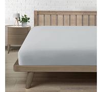 Drap Housse 135x190, Drap Housse 135x200 Bonnet 30 cm 2 Personnes, Microfibre Confortable et Respirant Housse Matelas Gris Clair