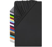 Drap Housse 140x190/200 cm en Microfibre pour lit 140x190/200 cm - Respirant et adapté aux ca, 140 x 190-200 cm Noir NO DRAP HOUSSE