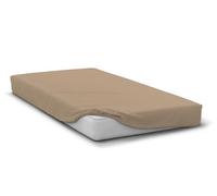 Drap Housse 140x190 cm Beige Bonnet 30 cm- Repassage Ultra Facile - Home linge passion