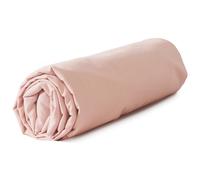 Drap housse 140x190 cm coton lavé LINO rose nude