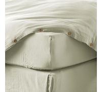 Drap Housse 140x190 cm en Gaze de Coton Vert d’Eau