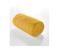 Drap housse 140x190 double gaze de coton jaune Angelia