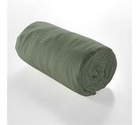 Douceur d'Intérieur Drap-housse Angelia 140 x 190 cm (2 pers) Gaze de coton uni 57 fils Kaki