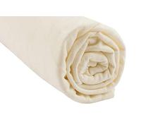Drap Housse 160x200 cm 100% Coton Bio Lit Deux Places King Size | Écru Naturel | Doux & Agreable| Extensible Respirant | Sommeil sain | Marque Easy Dort | Certifié Label Oeko-Tex | Fabriqué en Europe