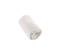Drap Housse 160x200cm Flanelle de Coton Coloris Neige - HEDDA -