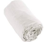 Drap Housse 160x200cm Flanelle de Coton Coloris Neige - HEDDA -