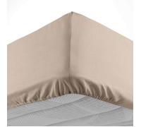 Drap housse 180x200 cm - Bonnet 30 cm - 100% coton - Sable