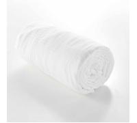 Douceur d'Intérieur Drap housse Angelia 160 x 200 cm Double gaze de coton 57 fils Blanc