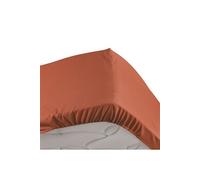 Douceur d'Intérieur Drap housse 160 x 200 cm 100% coton Rouge Tissage 78 fils
