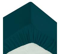 Atmosphera – Drap-housse Percale 2 personnes 140x190 cm Bleu Egéen