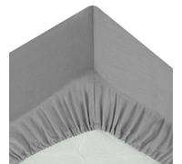 Atmosphera - Drap-housse Percale 2 personnes 140x190 cm Gris