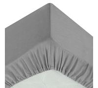 Atmosphera - Drap-housse Percale 2 personnes 140x190 cm Gris